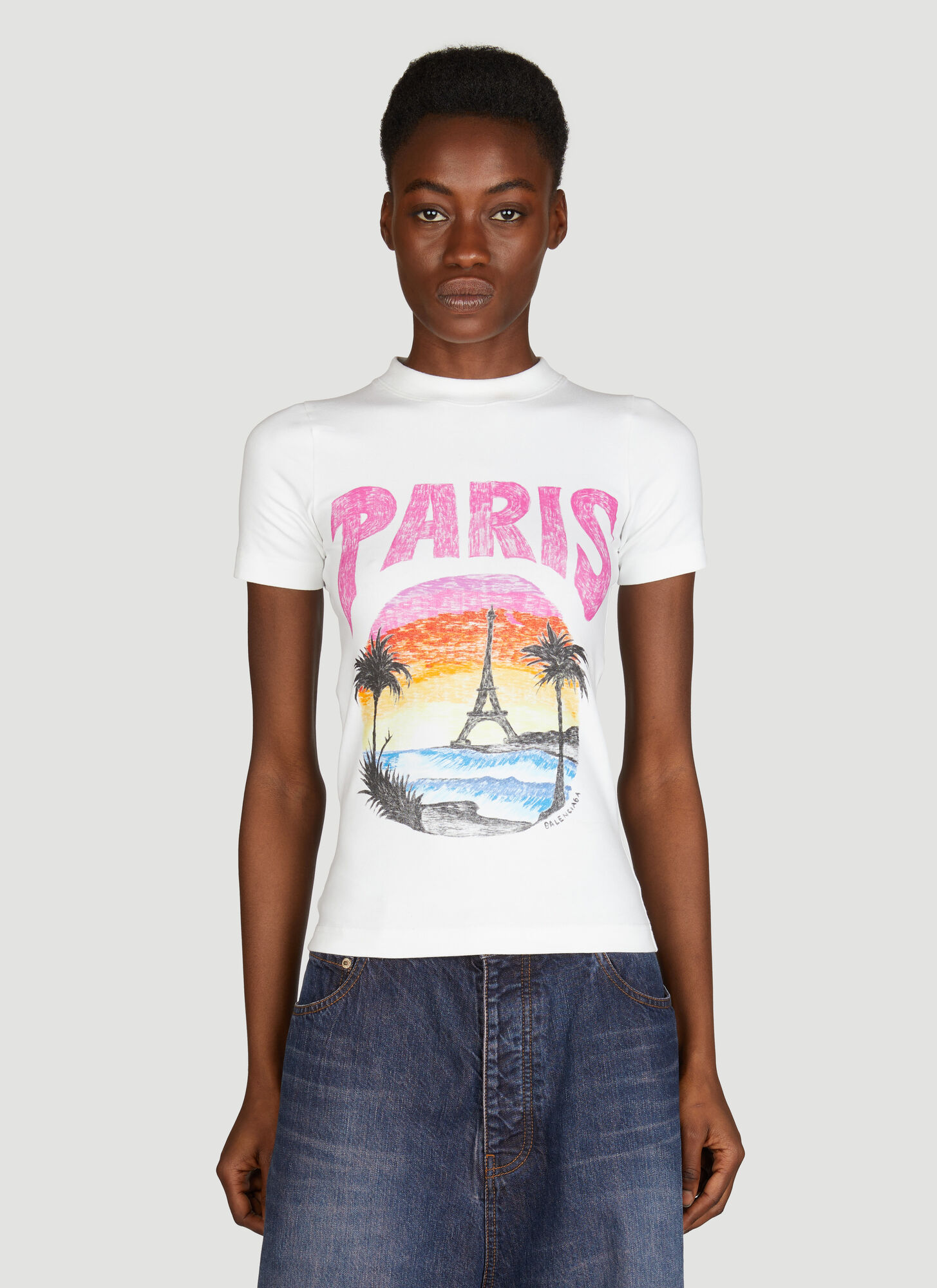 Shop Balenciaga Paris Tropical T-shirt