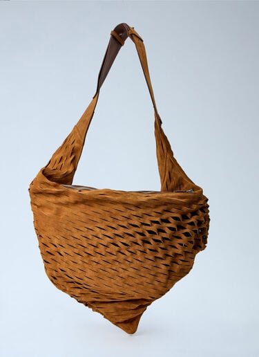 Kiko Kostadinov Fiore Twisted Shoulder Bag Brown kko0264011