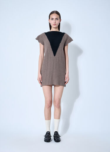 Kiko Kostadinov Dakota Knit Dress Brown kko0260007