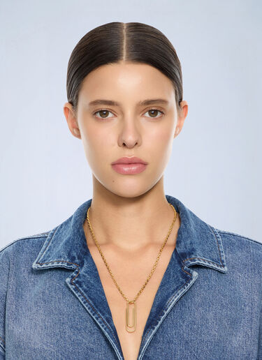 LN-CC® - Off-White: Paperclip Necklace - Grey Off-White Paperclip Necklace Grey ofw0264417