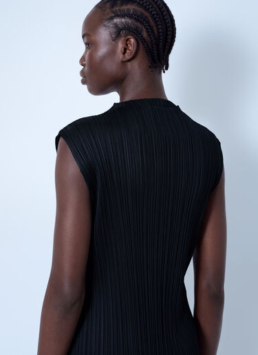 LN-CC® - Pleats Please Issey Miyake: July Pleated Midi Dress - Black Pleats Please Issey Miyake July Pleated Midi Dress Black plp0266060