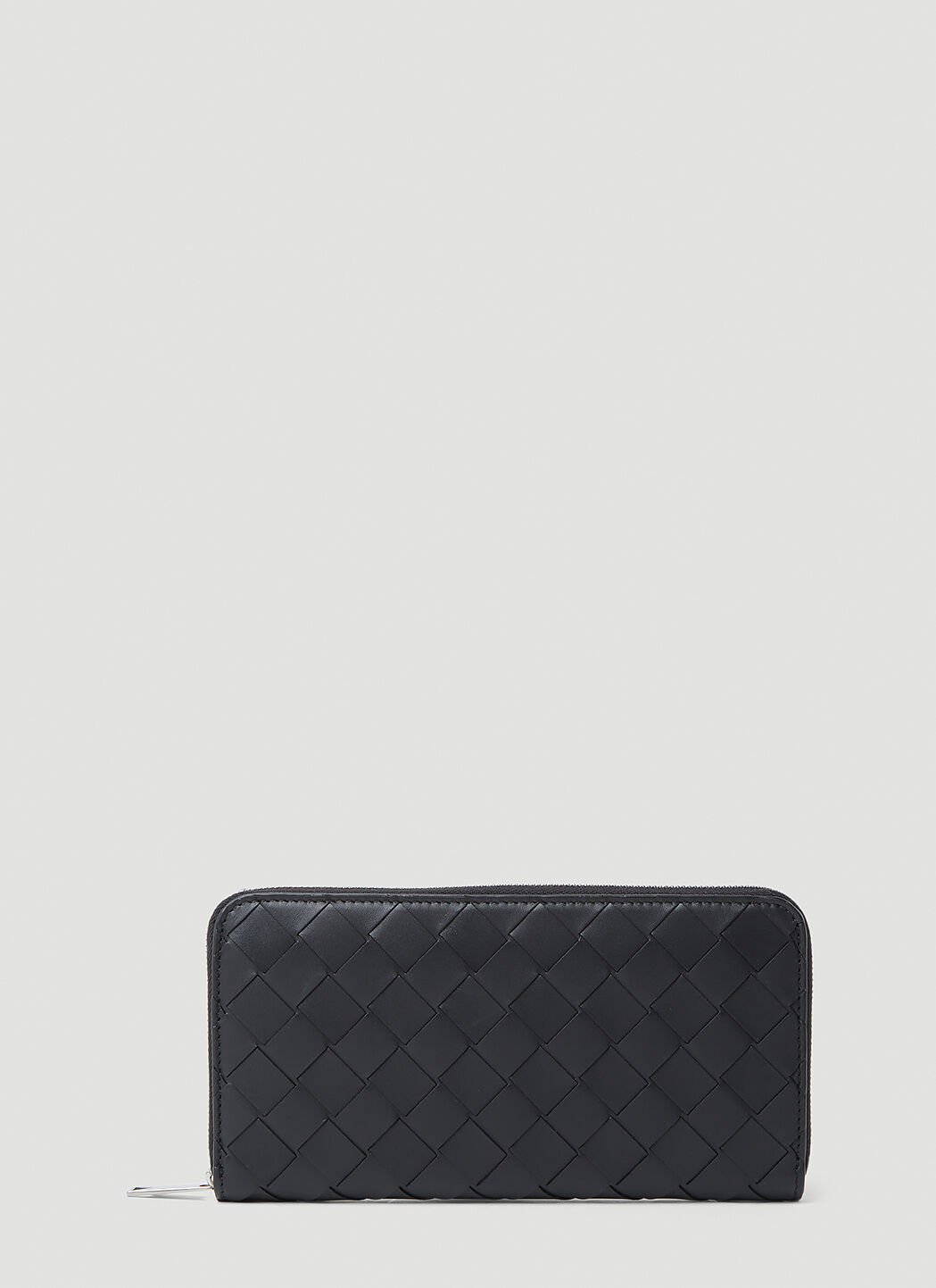Bottega Veneta Men s Intrecciato Zip Around Wallet in Black LN CC