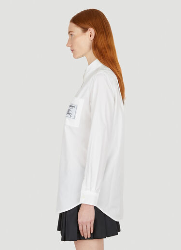 Burberry Logo Patch Shirt White bur0251010