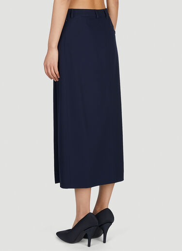 Balenciaga Split Tailored Skirt Blue bal0251006