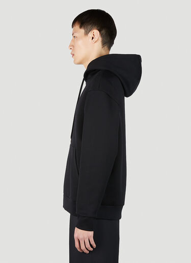Prada Logo Print Hooded Sweatshirt Black pra0152013