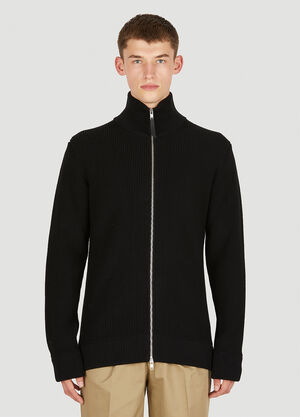 Maison Margiela Zip Front Sweater Black mla0149035