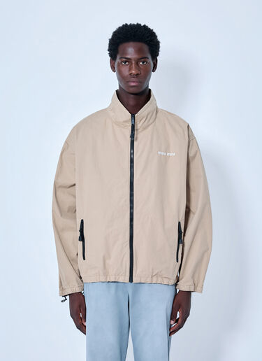 LN-CC® - Miu Miu: Gabardine Jacket - Beige Miu Miu Gabardine Jacket Beige miu0166012