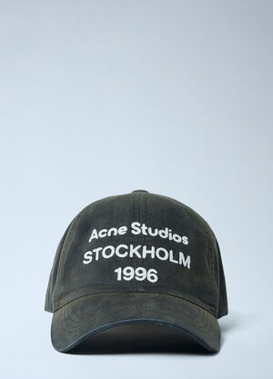Acne Studios Logo Motif Baseball Cap Black acn0162028