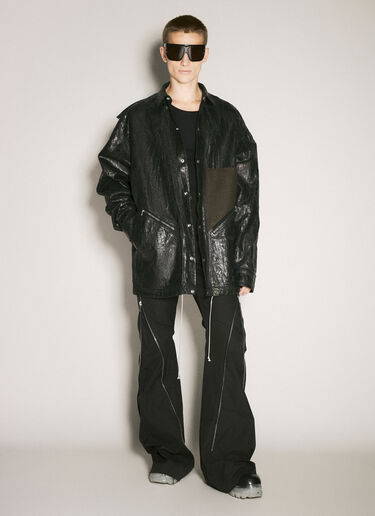 Rick Owens Distressed Denim Jacket Black ric0158002