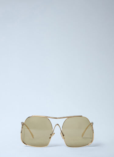 Geometric Aviator Sunglasses Miu Miu Geometric Aviator Sunglasses Gold lmu0262002
