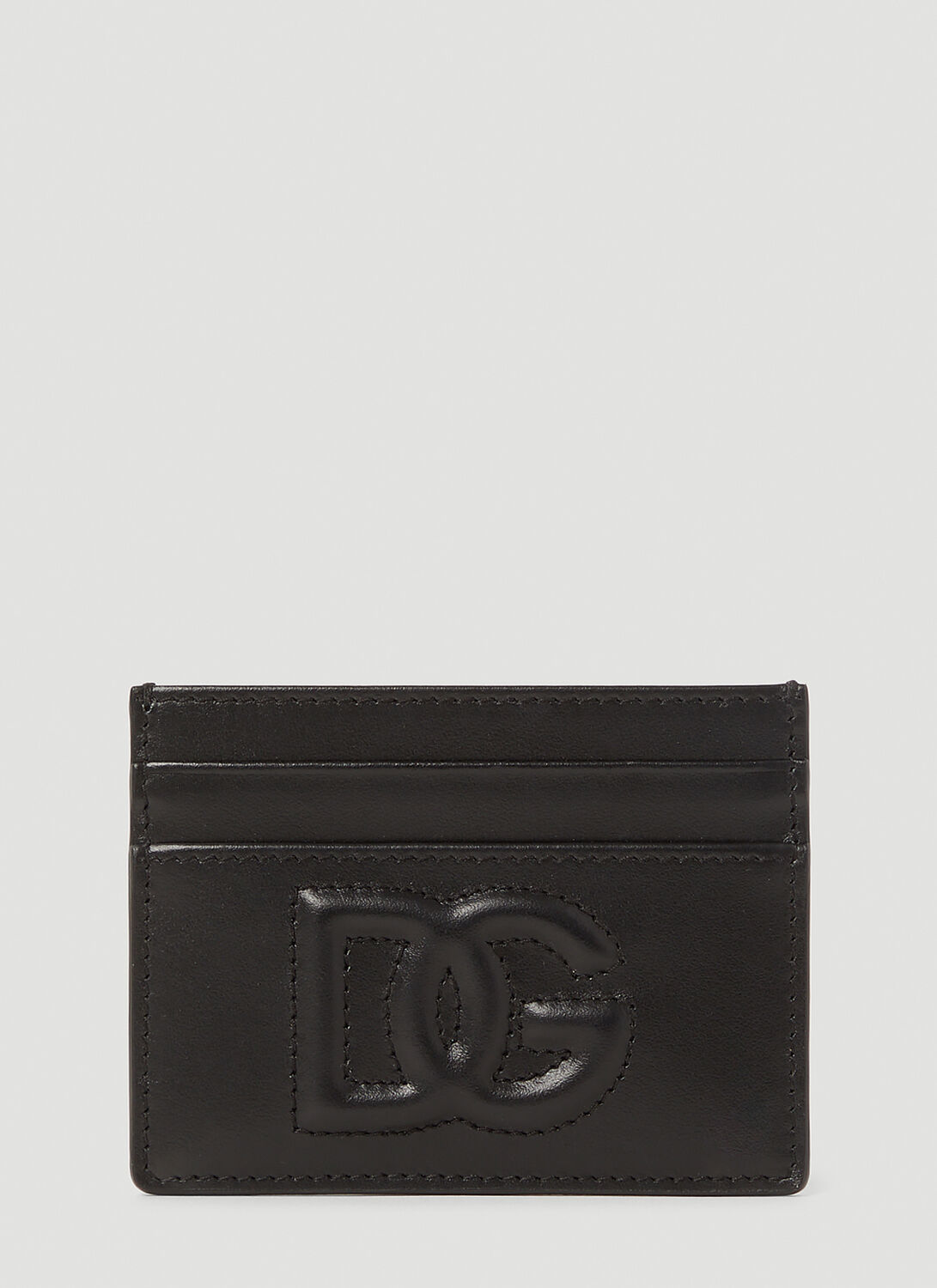 Dolce & Gabbana Signature Logo Card Holder In Black