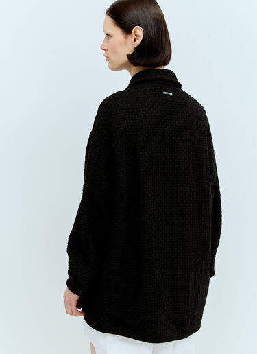 Miu Miu Waffle-Knit Jacket Black miu0256079