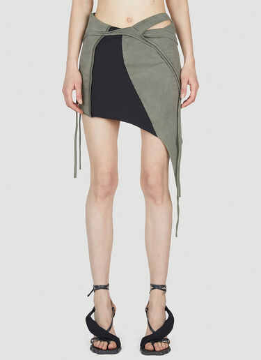 Ottolinger Deconstructed Mini Skirt Khaki ott0252008