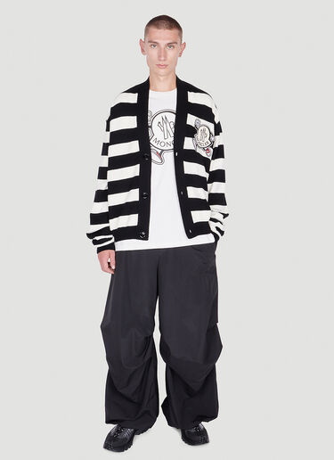 Moncler Striped Cardigan Black mon0152019