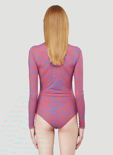 Zebra-Print Bodysuit MM6 Maison Margiela Zebra-Print Bodysuit Pink mmm0242009