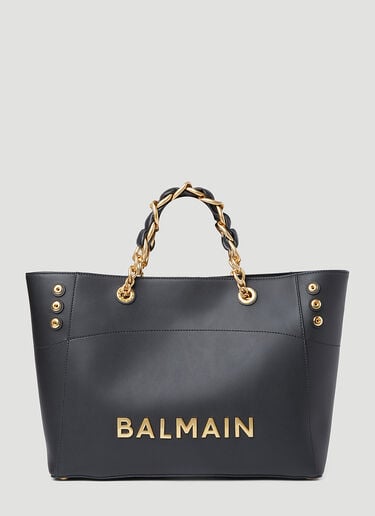 Balmain 1945 부드러운 가죽 토트백 블랙 bln0253028