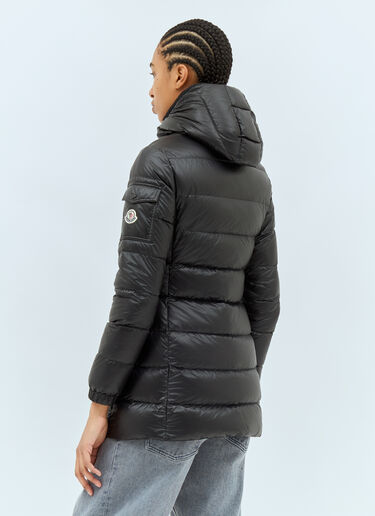 Moncler Glements Hooded Mid-Length Down Jacket Black mon0259014