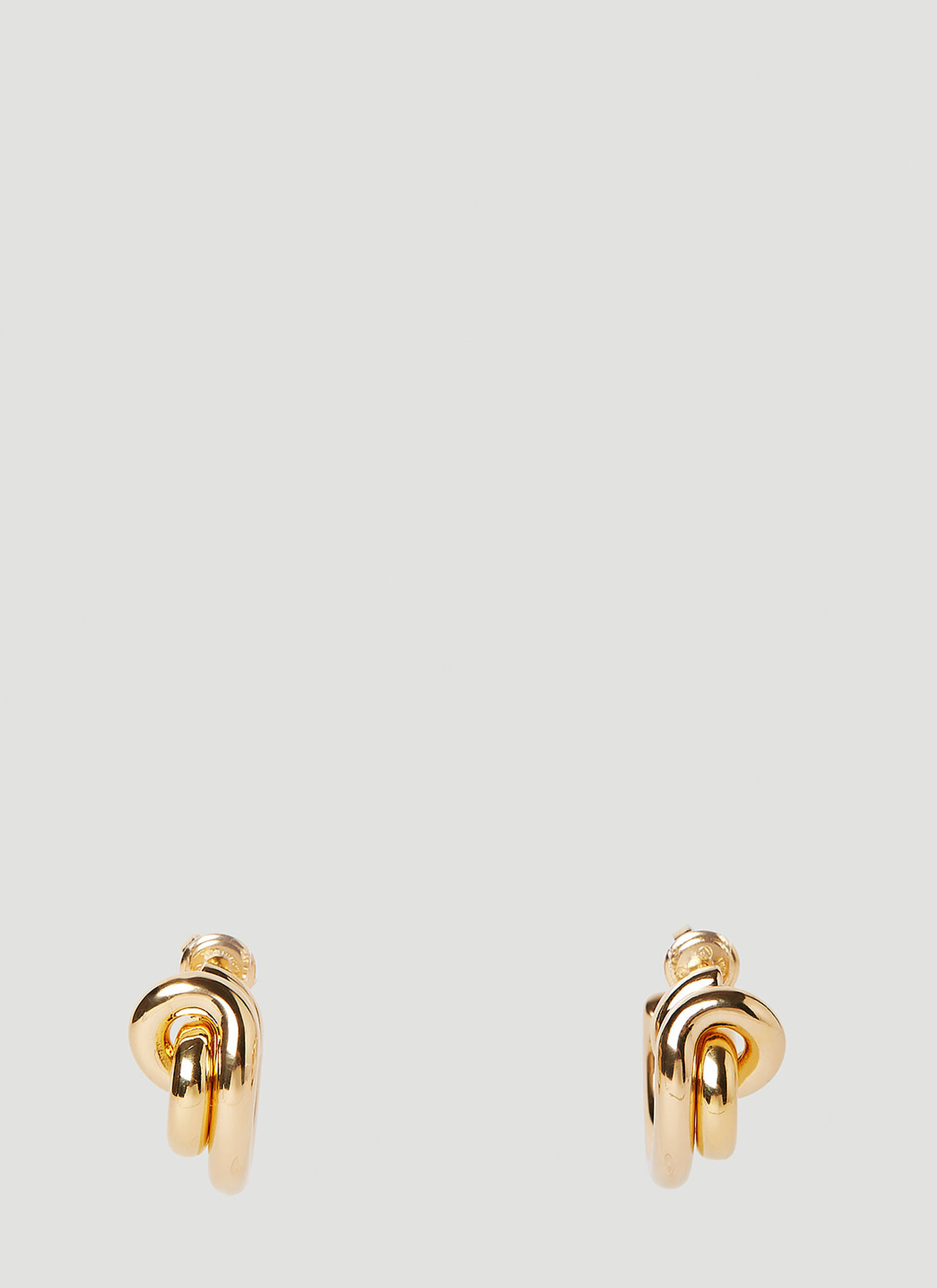 Bottega Veneta Loop Hoop Earrings Female Gold
