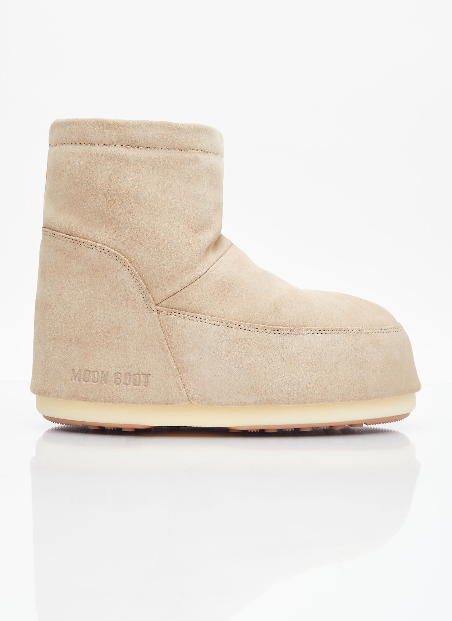 Moon Boot Icon Low Suede Boots In Beige