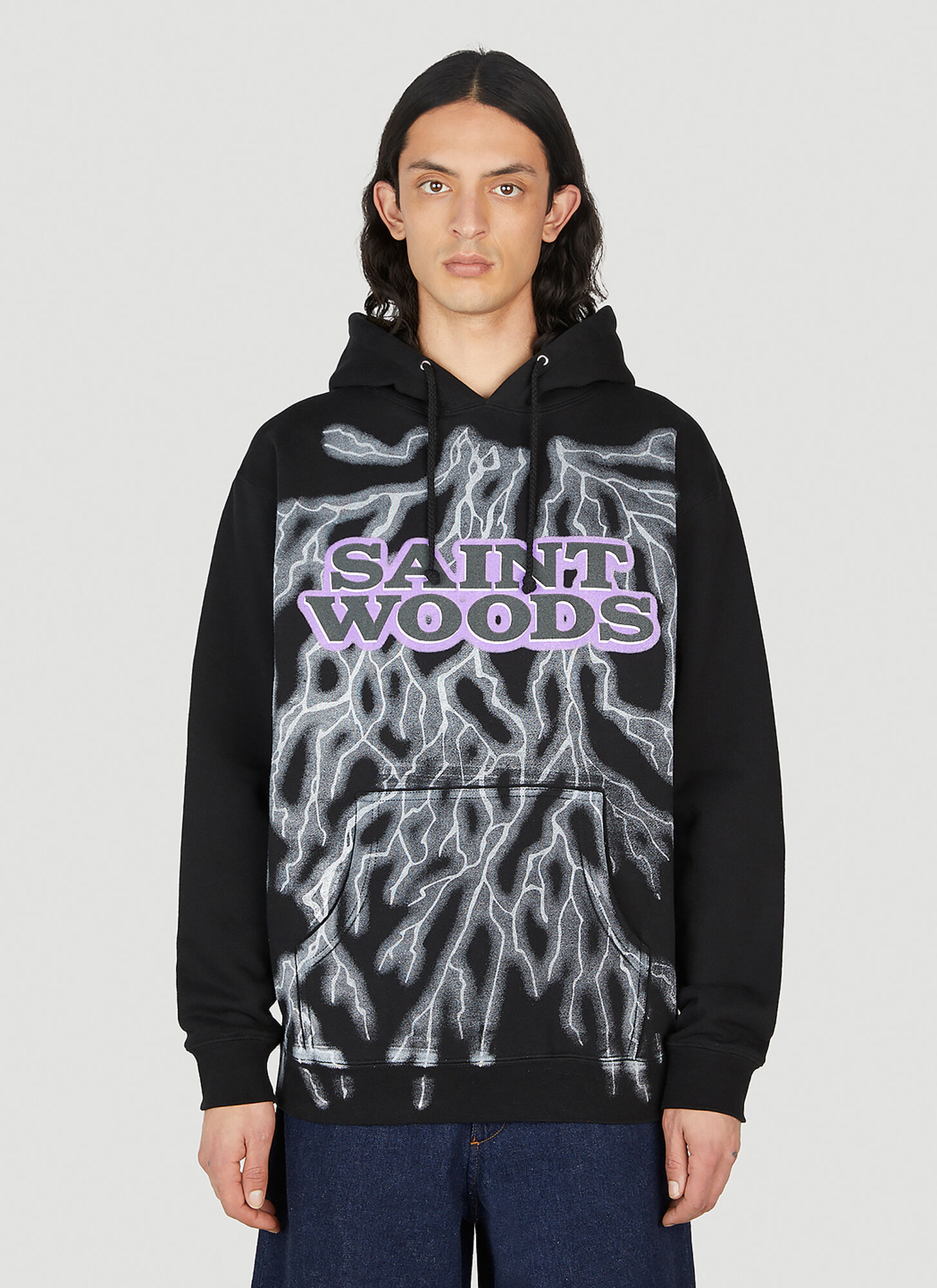 Saintwoods Lightning Hoodie In Black