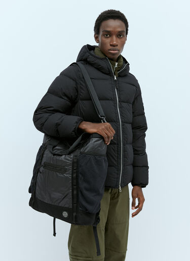 Stone Island Three Way Canvas Backpack Black sto0154097
