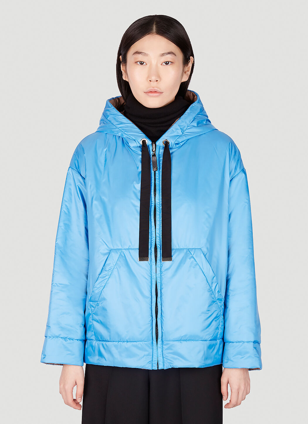 Max mara reversible hot sale down jacket with hood