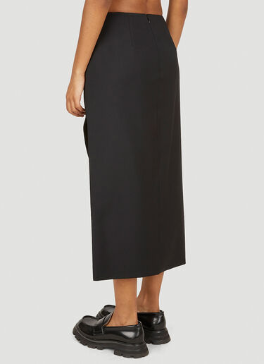 Alexander McQueen 슬래시드 펜슬 스커트 블랙 amq0250071