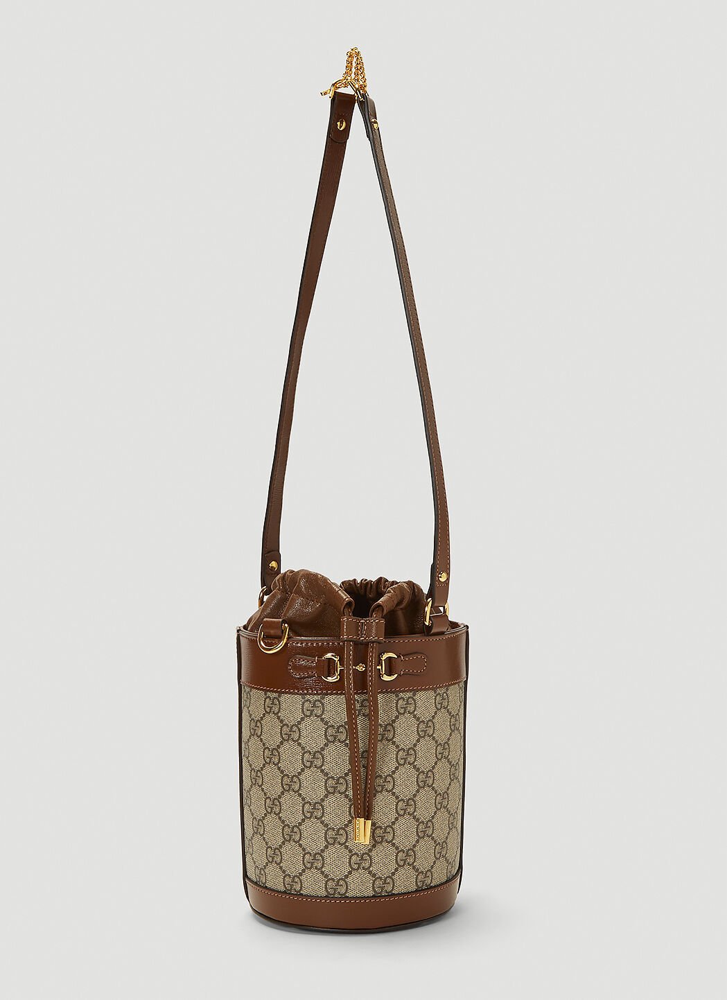 Gucci Brown Horsebit 1955 Small Bucket Bag LN CC