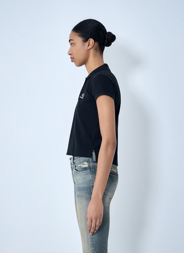 Cropped Polo Shirt Balenciaga Cropped Polo Shirt Black bal0263002