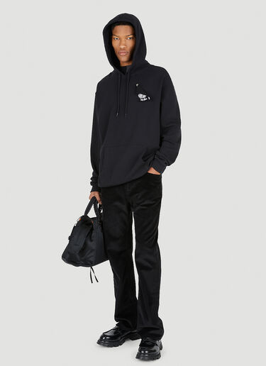 Raf Simons x Fred Perry Destroyed Hooded Sweatshirt Black rsf0147009