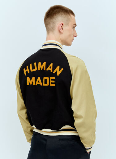 Human Made Logo Patch Baseball Jacket Black hmd0156002