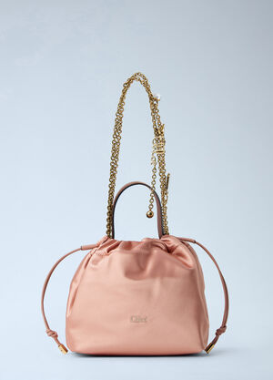 Chloé Drawstring Chain Icons Handle Bag Pink chl0264050