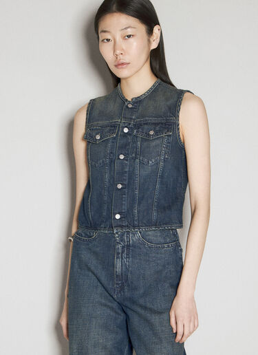 MM6 Maison Margiela Denim Vest Blue mmm0255005