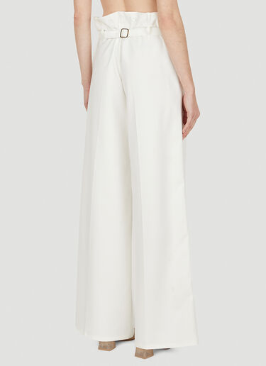 Max Mara Yang Wide Leg Pants White max0252001