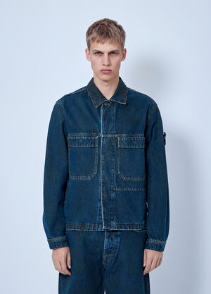 Stone Island Denim Jacket Blue sto0165106