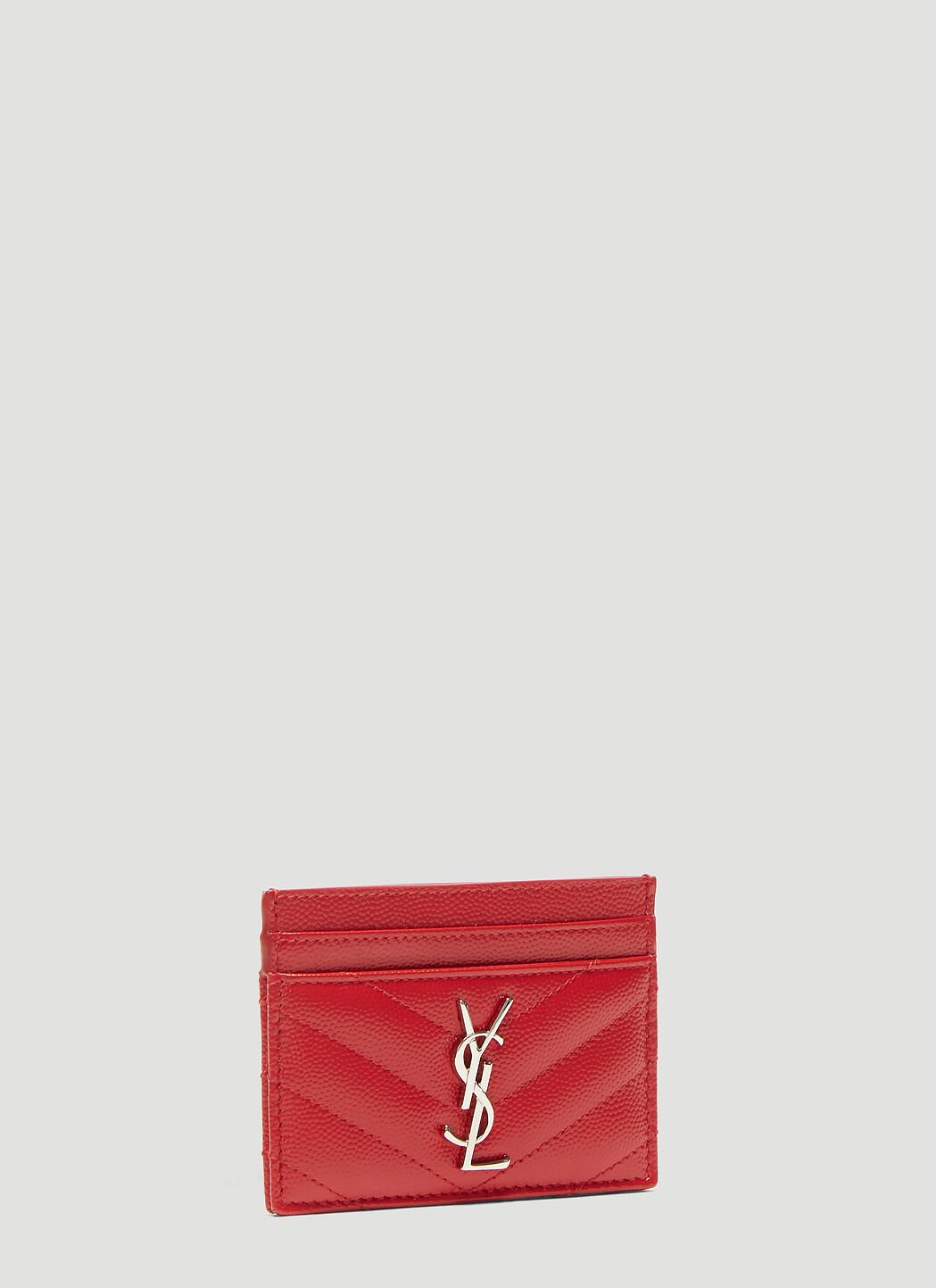 Saint laurent monogram hotsell matelassé leather card case
