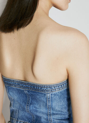 Guess USA Buckle Denim Bustier Blue gue0254003