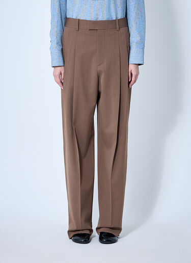 Bottega Veneta Tailored Wool Pants Brown bov0260003
