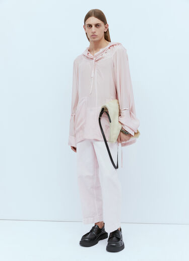 Dries Van Noten Silk Hooded Shirt Pink dvn0154019