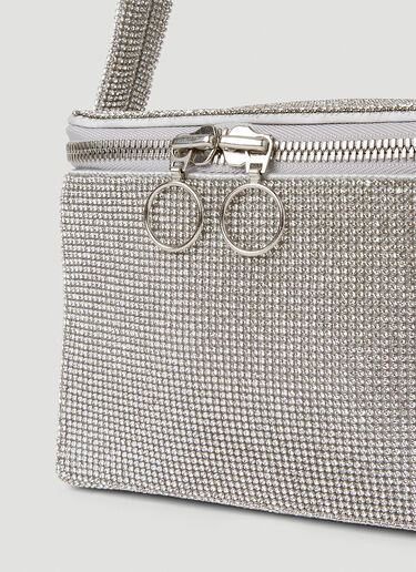 KARA Crystal Mesh Cooler Shoulder Bag White kar0250014