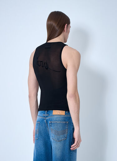 Jean Paul Gaultier タトゥーメッシュタンクトップ  ブラック jpg0160003