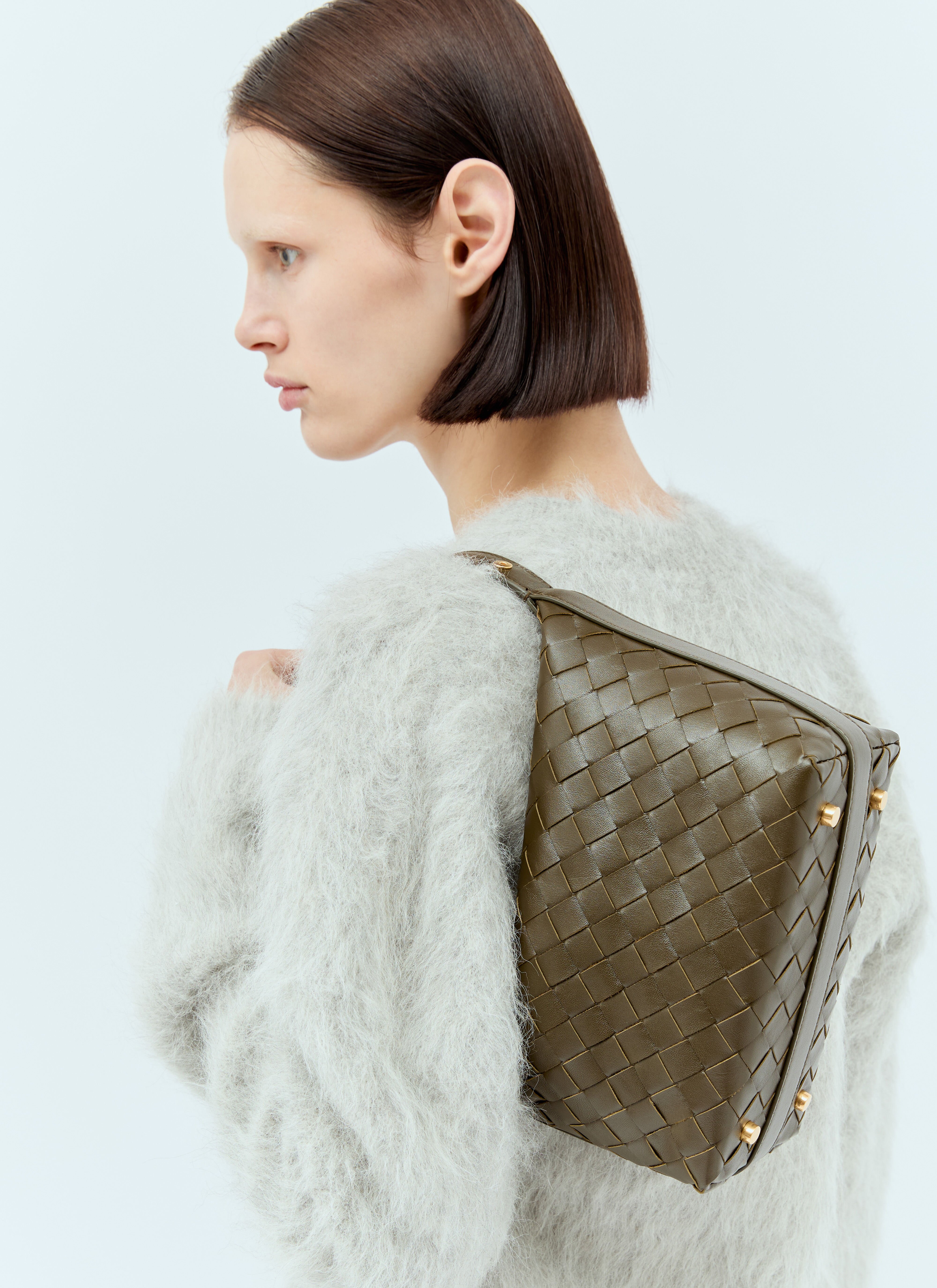 Bottega Veneta Women s Mini Wallace Shoulder Bag in Brown LN CC
