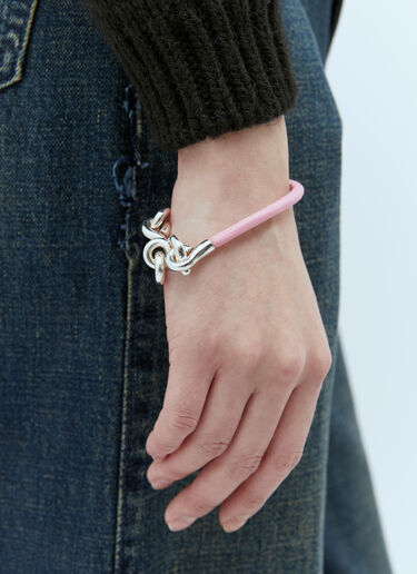 Bottega Veneta Loop Leather Bracelet Pink bov0255044