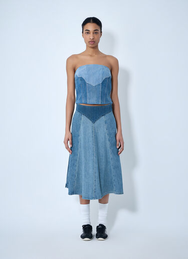 Levi's Paneled Denim Midi Skirt Blue lvs0264006