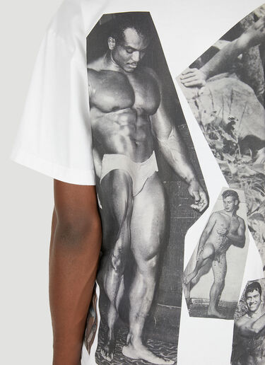 Honey Fucking Dijon x Tom of Finland Logo Print T-Shirt White hdj0350023