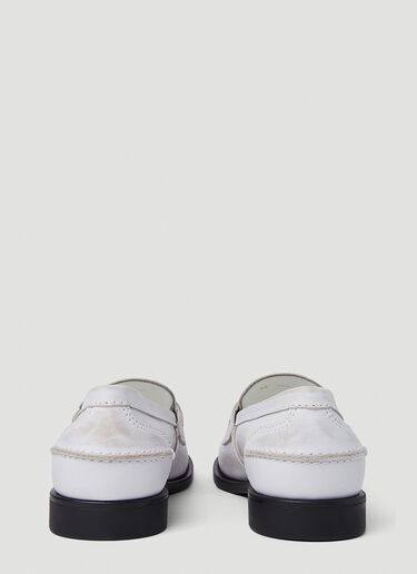 Miu Miu 페인티드 페니 로퍼 화이트 miu0251012