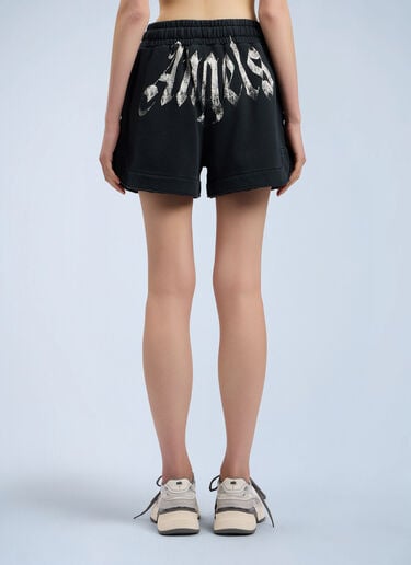 Palm Angels Big Waist Logo Sweatshorts Black pma0264184