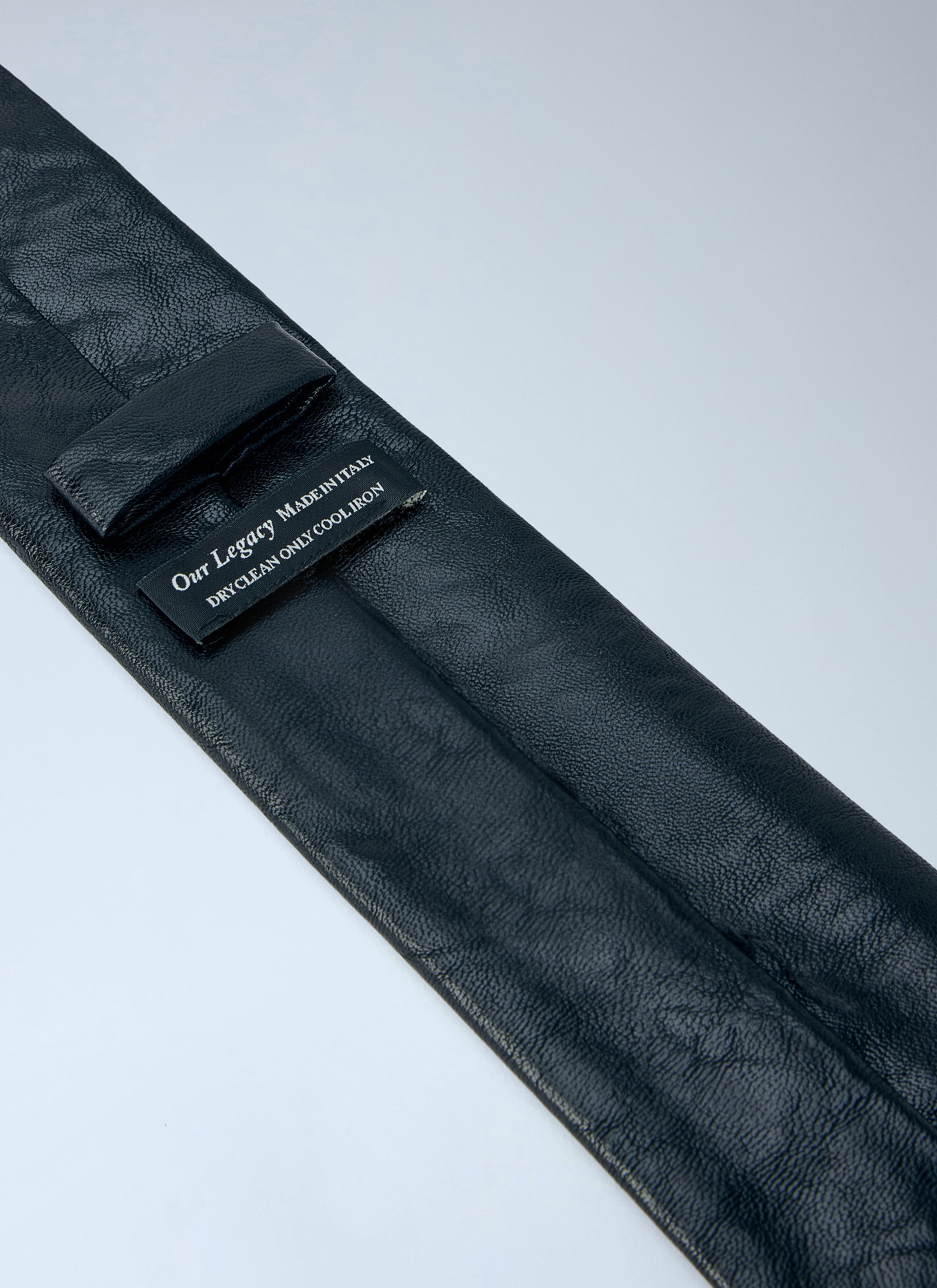 Our Legacy Men's' Faux Leather Tie in Black | LN-CC®