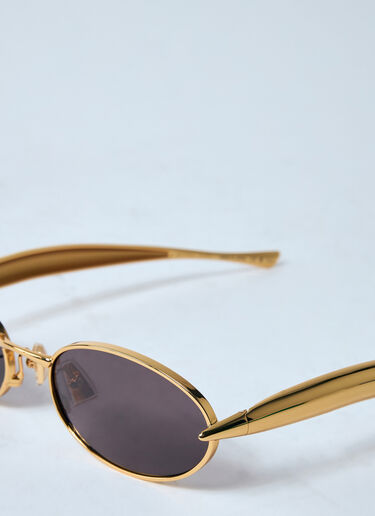 Bottega Veneta Sardine Oval Sunglasses Gold bos0259001