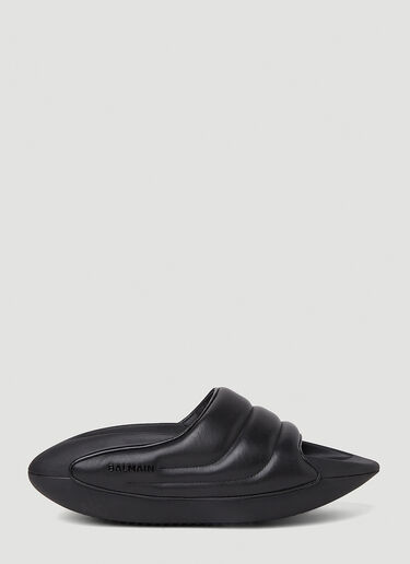 Balmain B-It Quilted Slides Black bln0151039